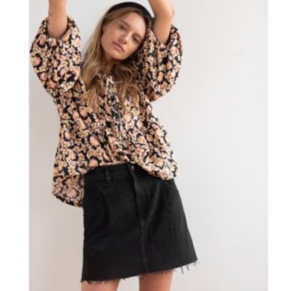 Free People Cosmico Denim Flirt Skirt - Picture 3 of 11